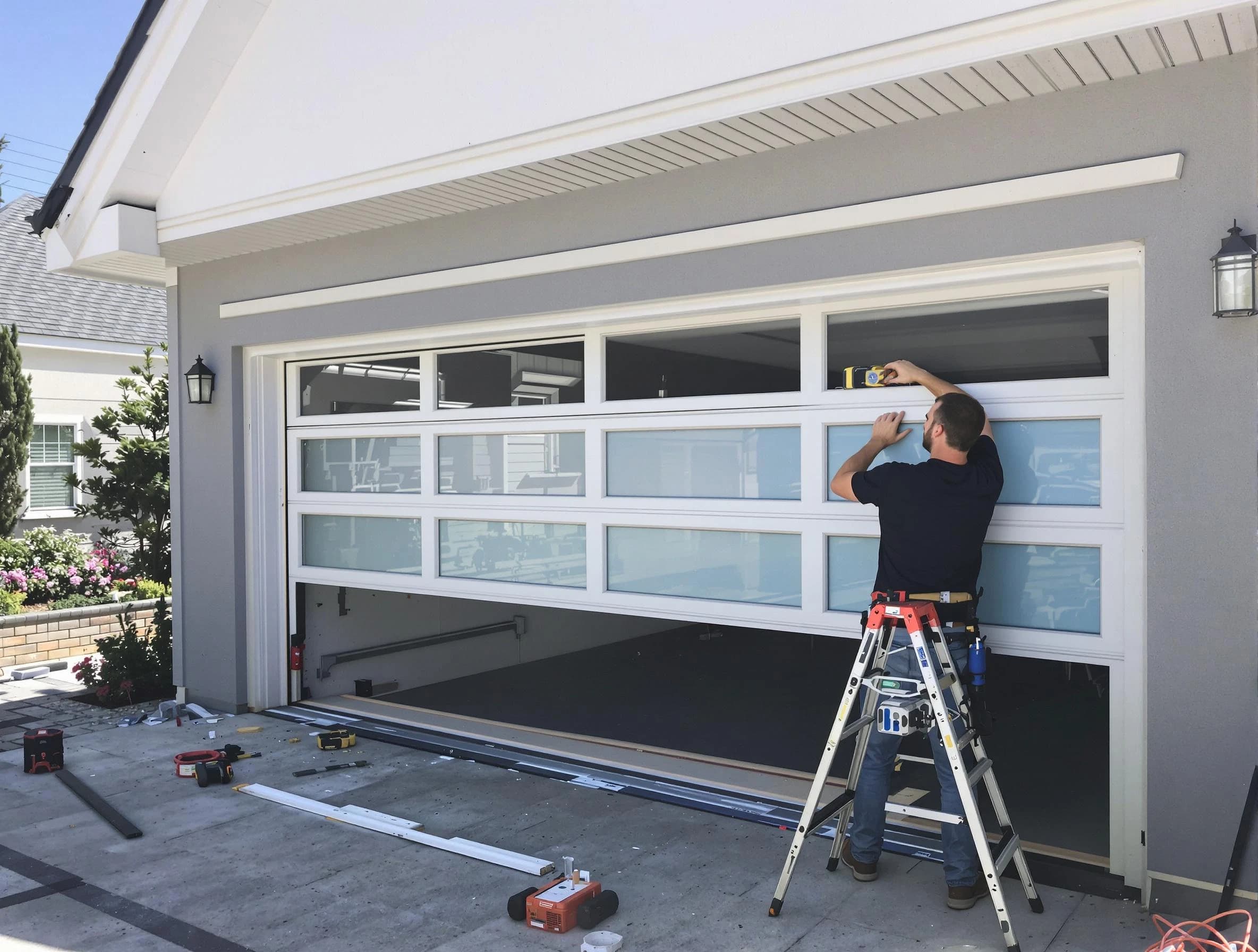 Danvers Garage Door Repair team performing garage door replacement in Danvers