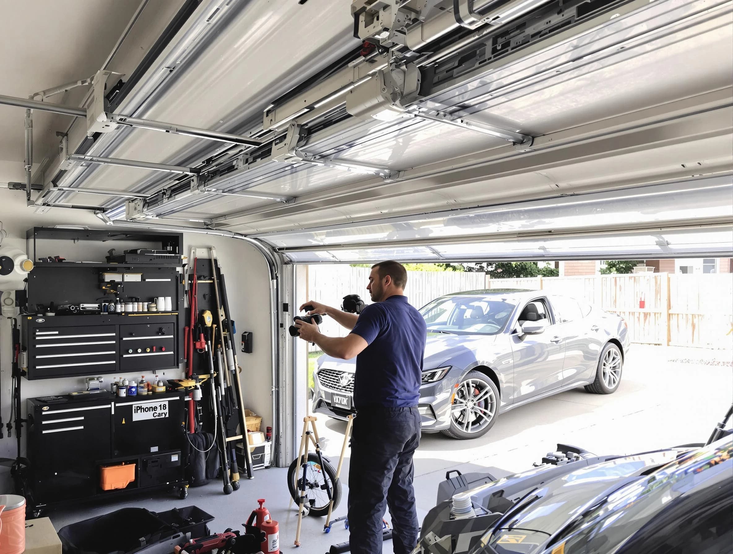 Danvers Garage Door Repair technician fixing noisy garage door in Danvers