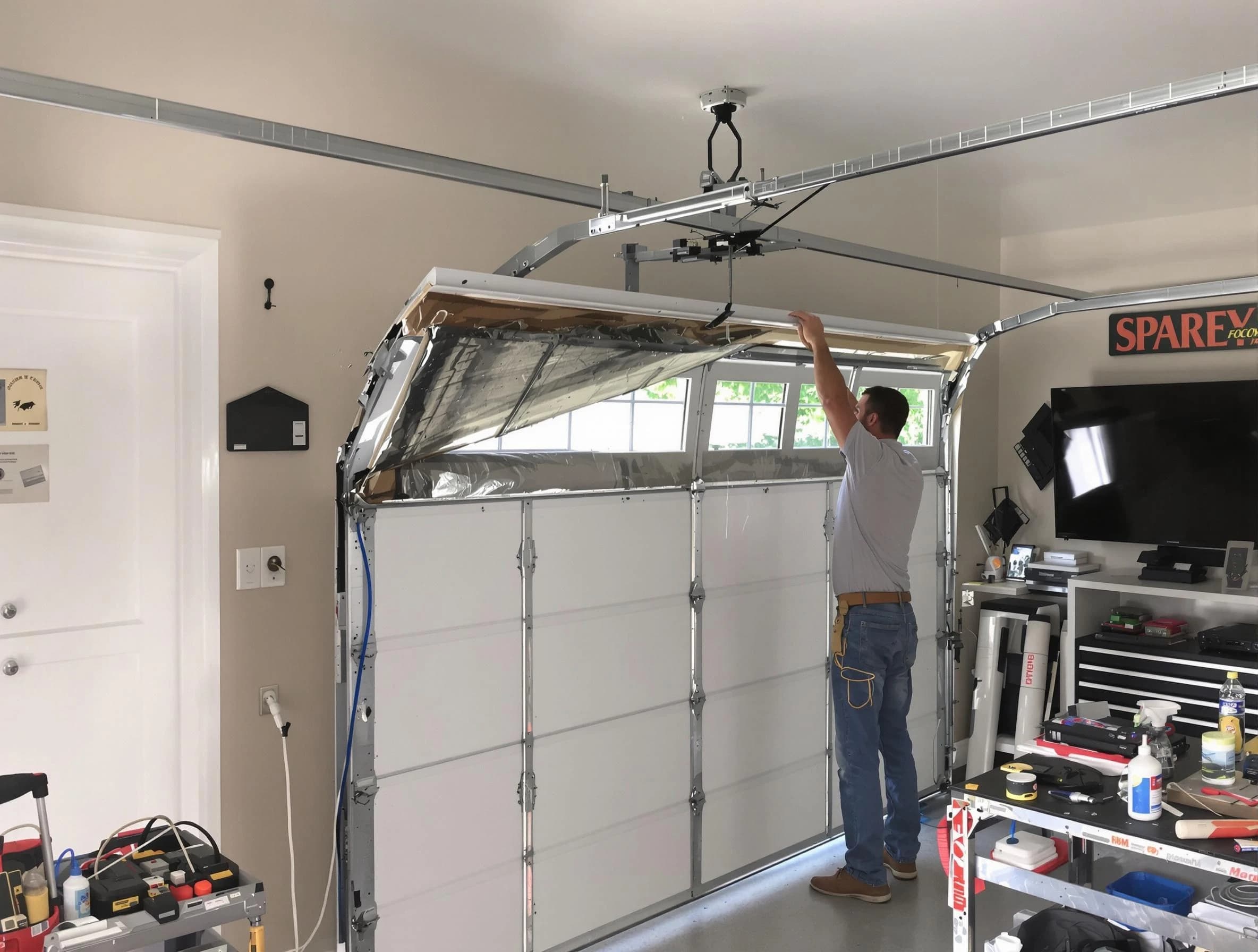 Garage door section replacement by Danvers Garage Door Repair in Danvers