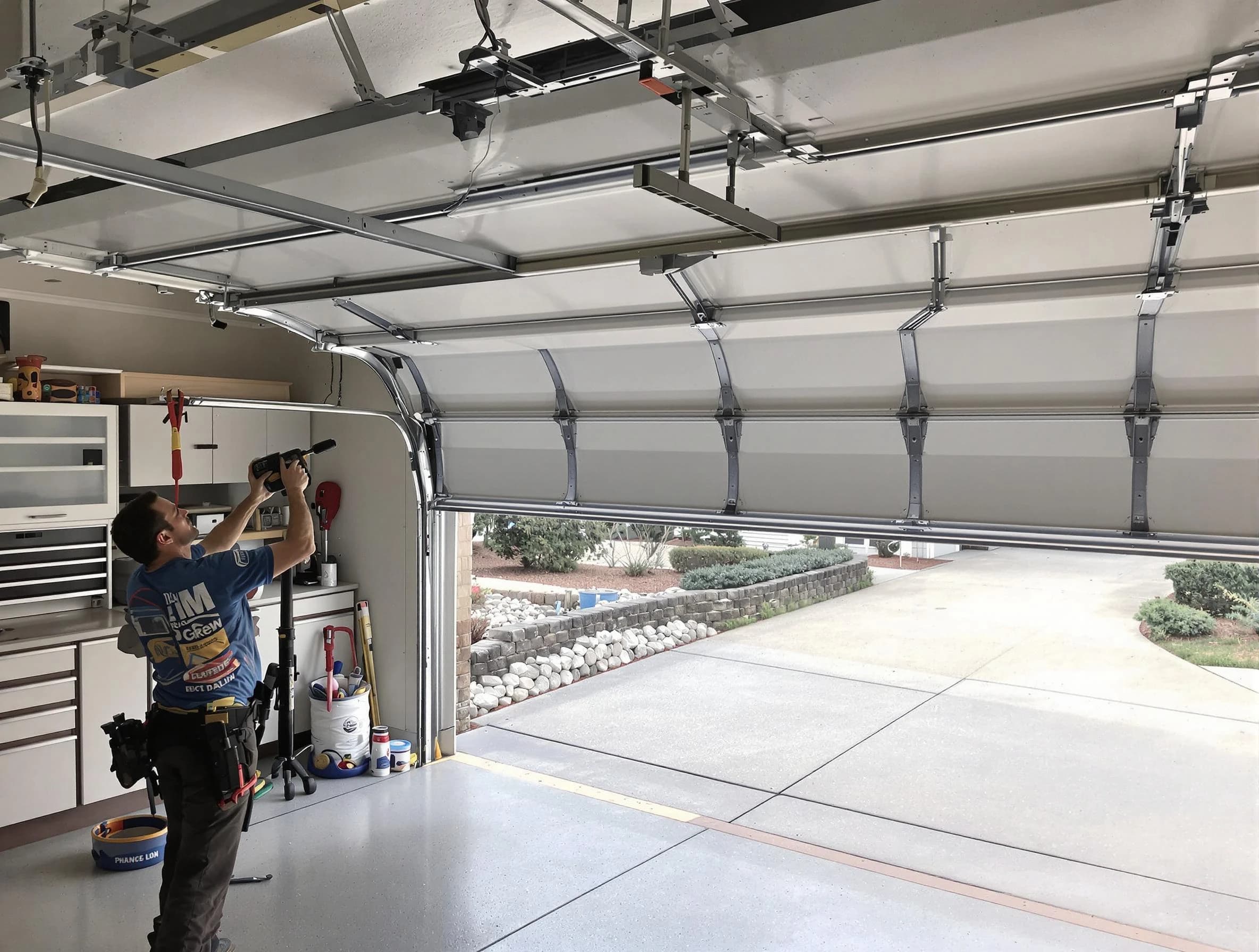 Garage door track repair service by Danvers Garage Door Repair in Danvers