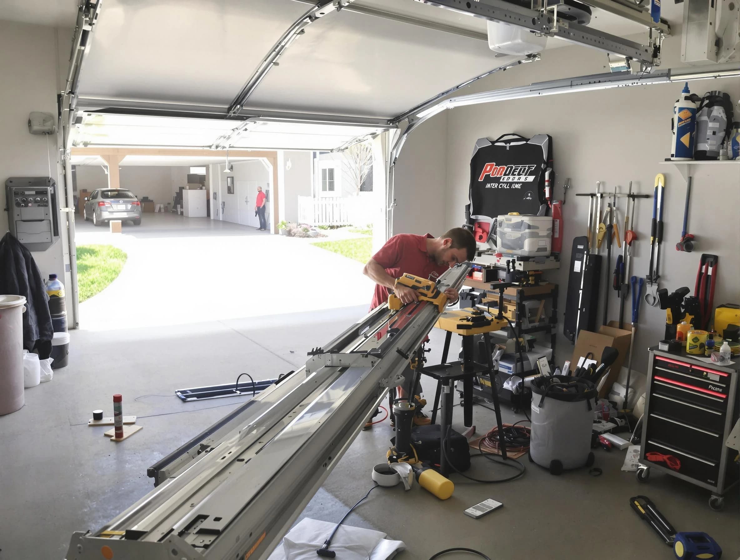 Danvers Garage Door Repair expert performing track repair in Danvers